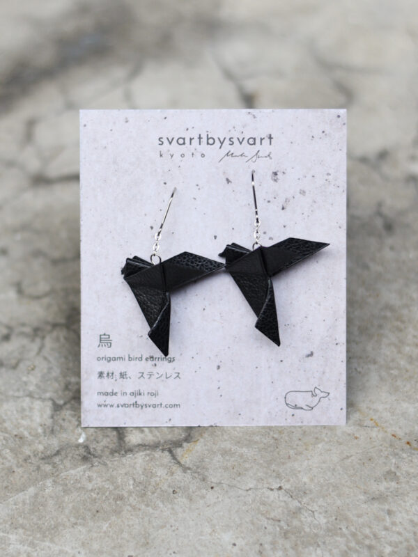 origami bird earrings