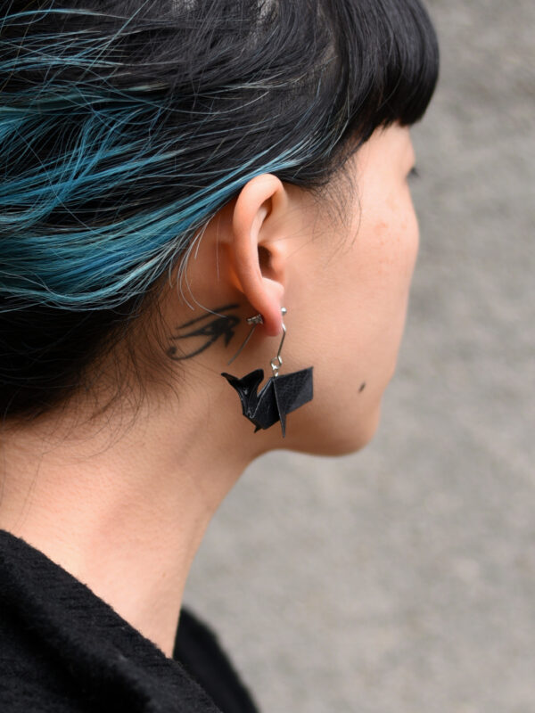 origami whale earrings - Image 2